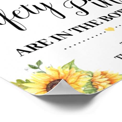 Guess how many Safety Pins game sign Baby shower Zazzle