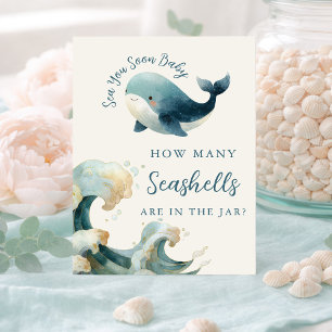 Guess How Many Sea You Soon Baby Shower Game Card