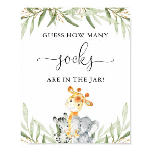 Guess how many socks in the jar game  poster
