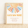 Guess how many sunshine boho baby shower game poster