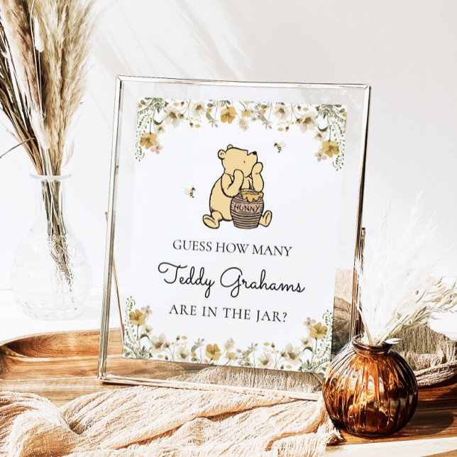 Guess How Many Teddy Bears Baby Shower Game Sign (Creator Uploaded)