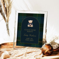 Guess How Many Teddy Bears Baby Shower Game Sign