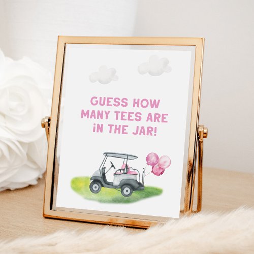 Guess How Many Tees Golf Sign