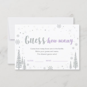 Guess How Many Winter Baby Shower Game Invitation