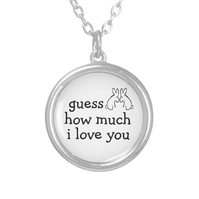 guess how much i love you rabbits necklace (Front)