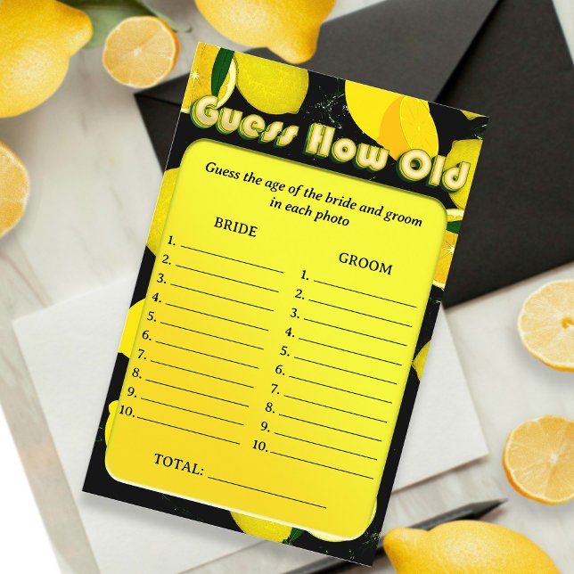 Guess How Old Were The Bride and Groom Lemon Flyer (Creator Uploaded)