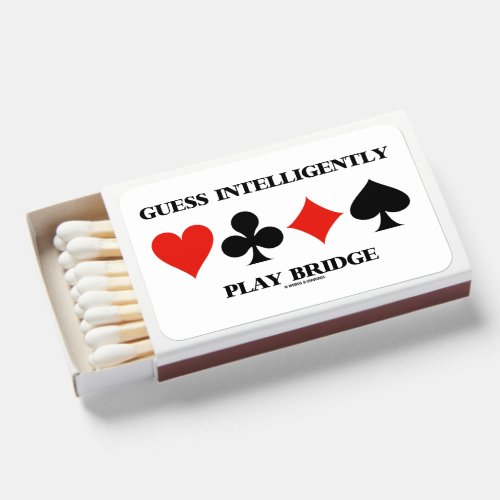 Guess Intelligently Play Bridge Four Card Suits Matchboxes