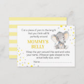 Guess Mommy's Belly Game Card Elephant Baby Shower (Front/Back)