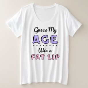 Guess My Age Women's Basic Plus Size T-Shirt
