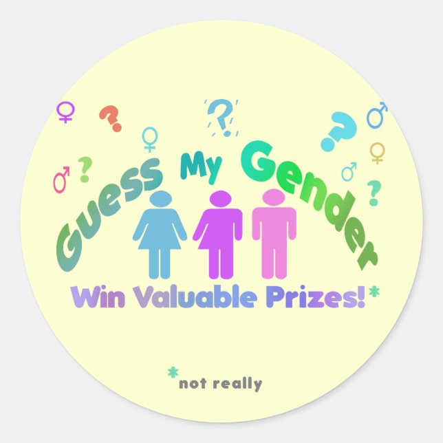 Guess My Gender Stickers (Front)