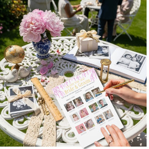 Guess the Age Bridal Shower Pink game Invitation