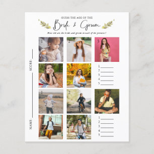 Guess The Age Photo Bridal Shower Game