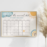 Guess The Arrival Date Calendar Sunshine Themed