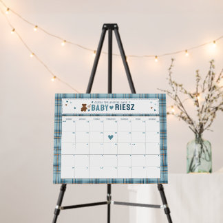Guess the Arrival Date Shower Activity Game  Foam Board