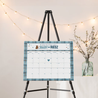 Guess the Arrival Date Shower Activity Game  Foam Board