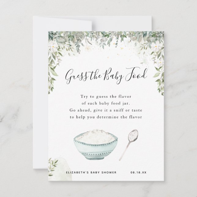 Guess the Baby Food | Baby Shower Game (Front)