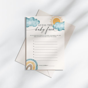 Guess The Baby Food Sunshine Baby Shower Game Invitation