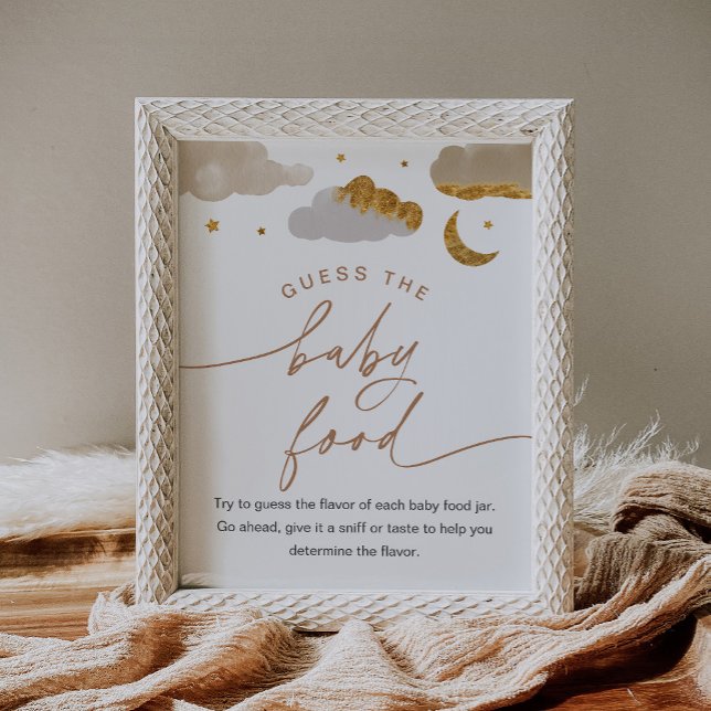 Guess the Baby Food Twinkle Star Baby Shower Sign (Creator Uploaded)