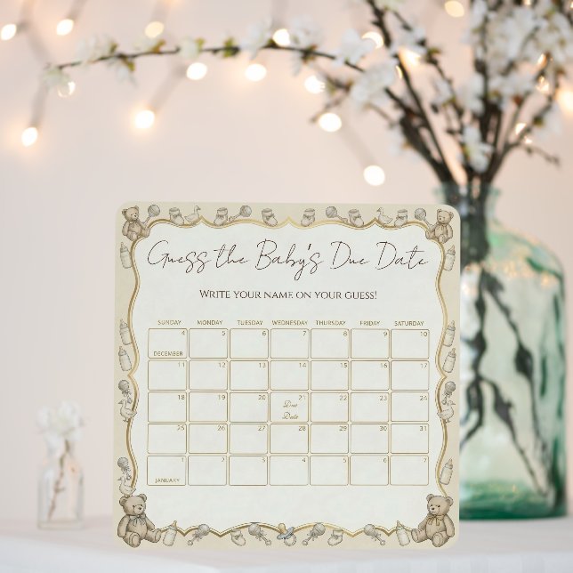 Guess the Baby’s Due Date Foam Boards (In Situ (Wedding))