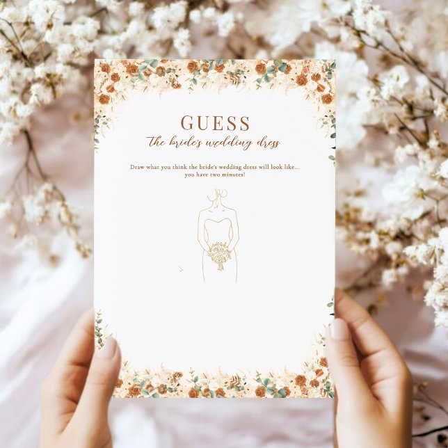 Guess the Bride’s Dress Game | Boho Terracotta  (Creator Uploaded)