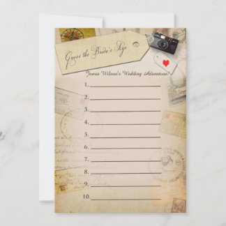 Guess the Bride's Age Travel Shower game