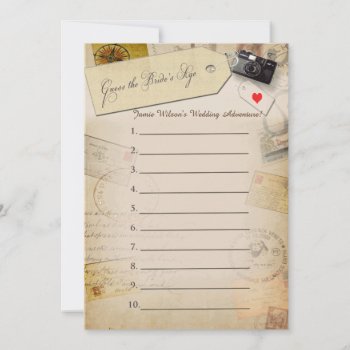 Guess The Bride's Age Travel Shower Game by perfectwedding at Zazzle