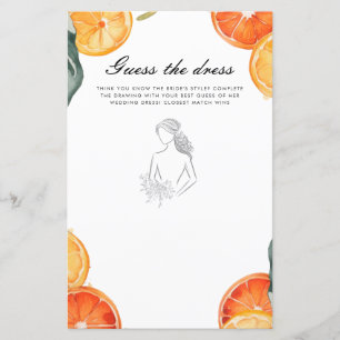 Guess the Dress Aperol Spritz Bridal Shower Game