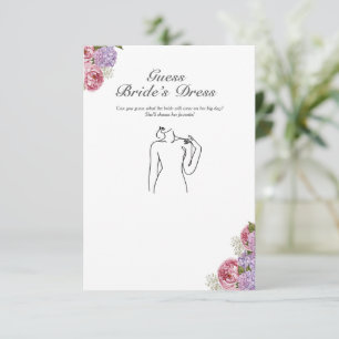 Guess the Dress Bridal Shower Floral game Invitation