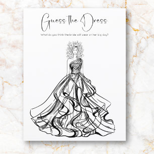 Guess The Dress Bridal Shower Game