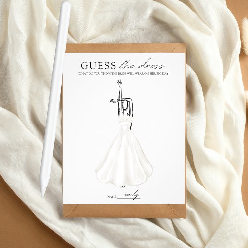 Guess the Dress Bridal Shower Game Butterfly Flyer