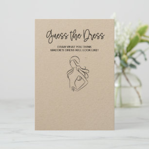 Guess the Dress Bridal Shower Game Invitation