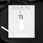 Guess the Dress Bridal Shower Game Minimalist Flyer<br><div class="desc">Introduce some fun and excitement to your bridal shower with our "Guess the Dress" game! This game is perfect for bridal showers, engagement parties, or bachelorette parties. The game includes a set of high-quality cards featuring blank illustration of a bride, and players will have to use their creativity and drawing...</div>