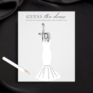 Guess The Dress Bridal Shower Game Minimalist Flyer at Zazzle
