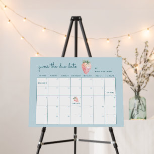 Guess The Due Date Berry Sweet Baby Shower Foam Board