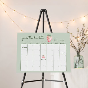Guess The Due Date Berry Sweet Baby Shower Foam Board
