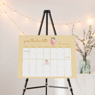 Guess The Due Date Berry Sweet Baby Shower Foam Board