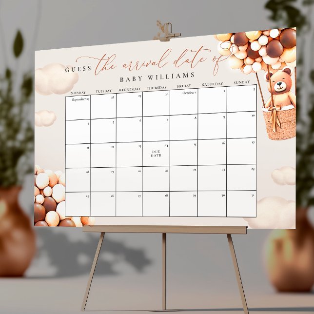 Guess The Due Date Calendar Foam Board (Creator Uploaded)