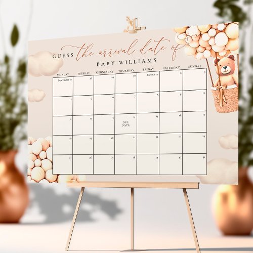 Guess The Due Date Calendar Foam Board