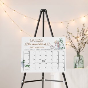 Guess the due Date calendar Foam Boards