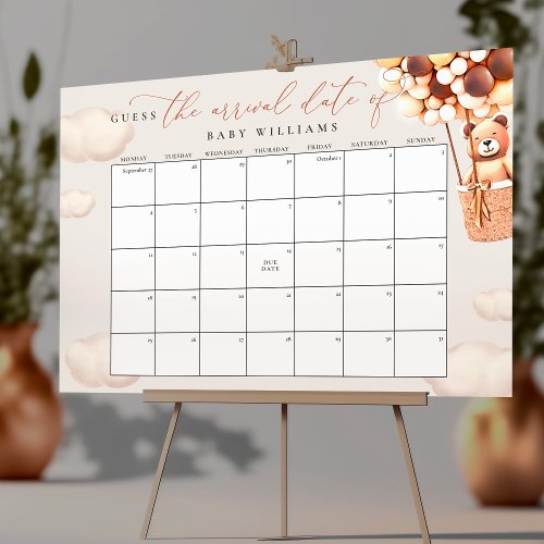 Guess The Due Date Calendar Poster