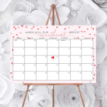 Guess the Due Date Little Sweetheart Baby Shower Foam Board