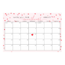 Guess the Due Date Little Sweetheart Baby Shower Poster