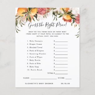 Guess The Price   Baby Shower Game