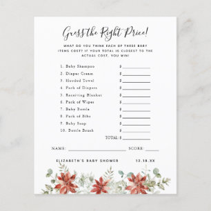 Guess The Price Baby Shower Game