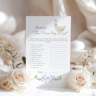 Guess the price Blue Goose baby shower game