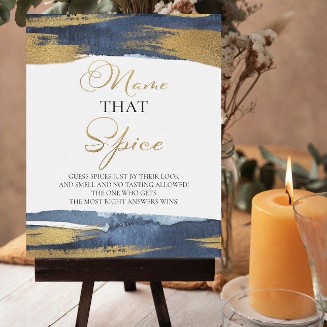 Guess The Spice | Abstract Bridal Shower Game Sign (Creator Uploaded)