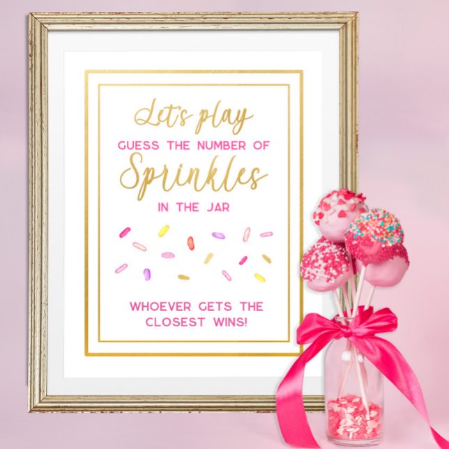 Guess the Sprinkles Donut Party Activity Game Sign (Creator Uploaded)