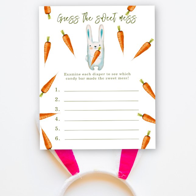 Guess the sweet mess - bunny baby shower game (Creator Uploaded)