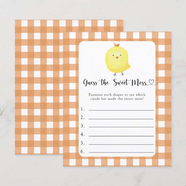 Guess the Sweet Mess game - Little chicken (Front/Back)