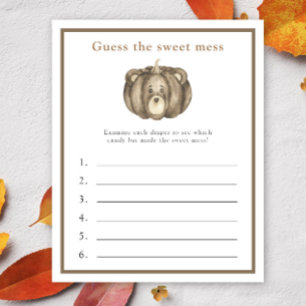 Guess the Sweet Mess game - Pumpkin Bear